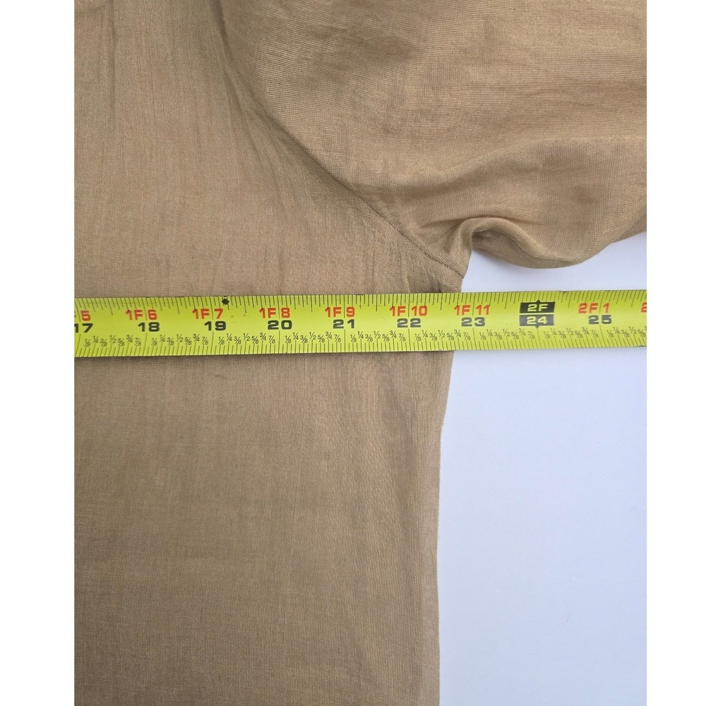 Eileen Fisher Silk Blend Button Front Top Light Brown XL - Picture 7 of 7